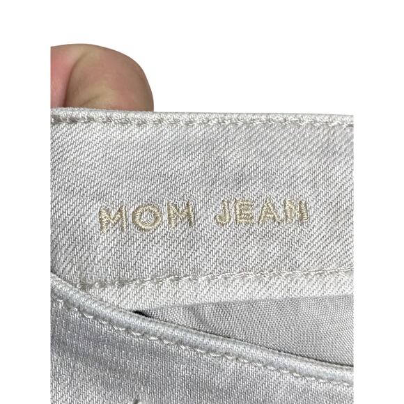American Eagle Mom Jeans 0S Gray Distressed Destroyed Grunge Ripped Thrashed - Picture 6 of 9